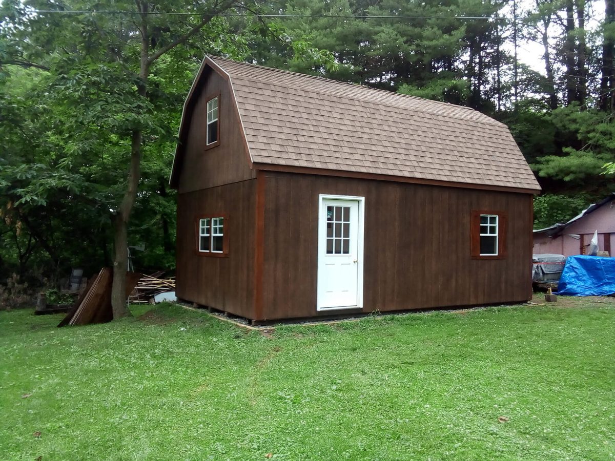 two story storage shed