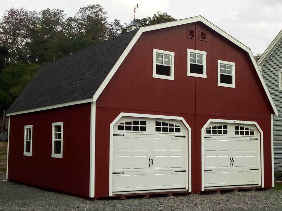 double two story storage shed garage