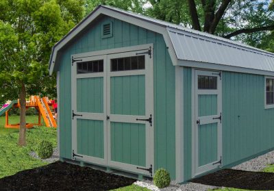 green custom shed