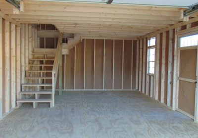 large shed with stairs
