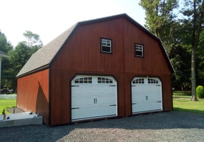 double garage and versatile shed