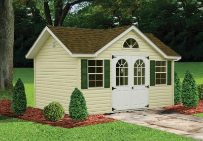 yellow low maintenance shed