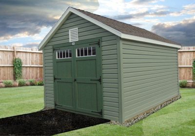 green vinyl shed