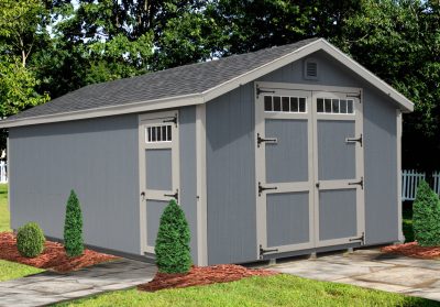 grey custom shed
